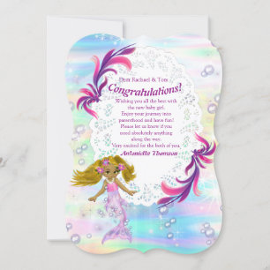 Magical Rainbow Baby Mermaids Glückwunsch Card Einladung
