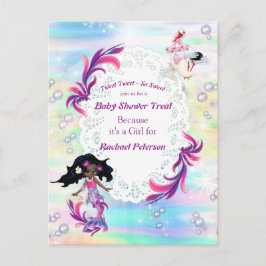 Magical Rainbow Baby Mermaids Party Dusche Postkarte