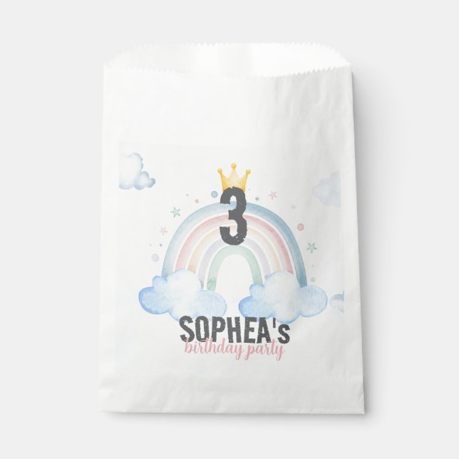 Magical Rainbow Birthday Invitation Geschenktütchen (Vorderseite)