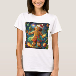 Magical Rainbow Gingerbread Cookie Christmas T-Shirt