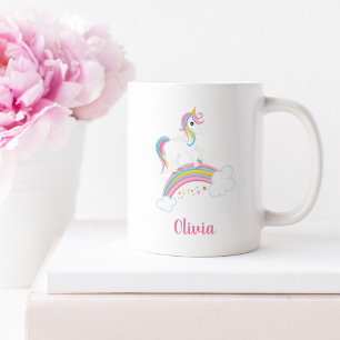 Magical Rainbow Unicorn Personalized Kaffeetasse
