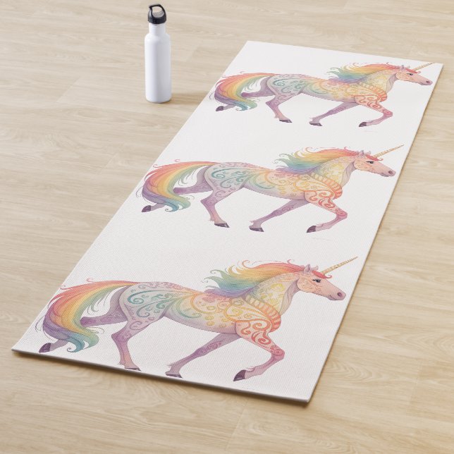 Magical Rainbow Unicorn  Personalized  Yogamatte (Beispiel)