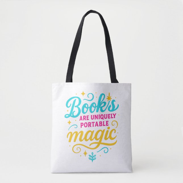 Magical Reader’s Tote – Sparkling “Books Are Magic (Vorderseite)