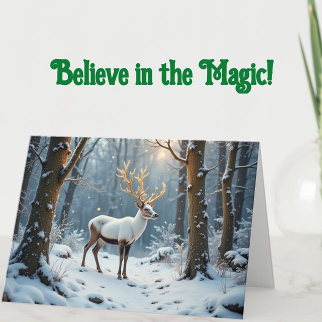 Magical Reindeer Winter Holiday Christmas Card Karte (Von Creator hochgeladen)
