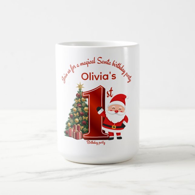 Magical Santa Birthday Design for Kids Kaffeetasse (Mittel)