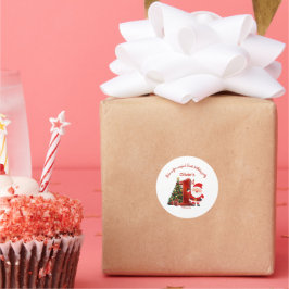 Magical Santa Birthday Design for Kids Runder Aufkleber