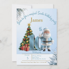 Magical Santa Birthday Invitation – 10th Birthday Dankeskarte