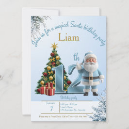 Magical Santa Birthday Invitation – 12th Birthday Dankeskarte
