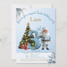 Magical Santa Birthday Invitation – 3rd Birthday Dankeskarte