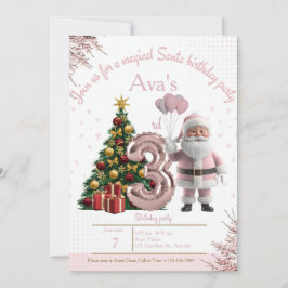 Magical Santa Birthday Invitation – 3rd Birthday Dankeskarte