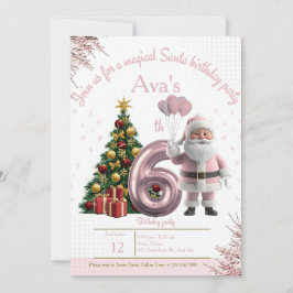 Magical Santa Birthday Invitation – 6th Birthday Dankeskarte