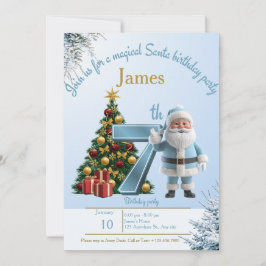 Magical Santa Birthday Invitation – 7th Birthday Dankeskarte