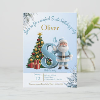 Magical Santa Birthday Invitation – 8th Birthday Dankeskarte