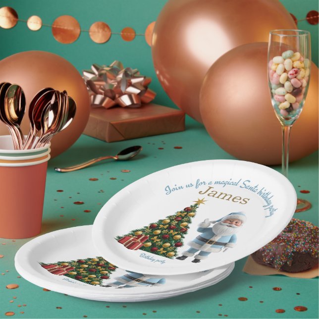 Magical Santa Birthday Invitation  Pappteller (Multi)