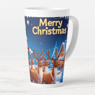 Magical Santa Claus Sleigh Reiten mit Rentier Milchtasse