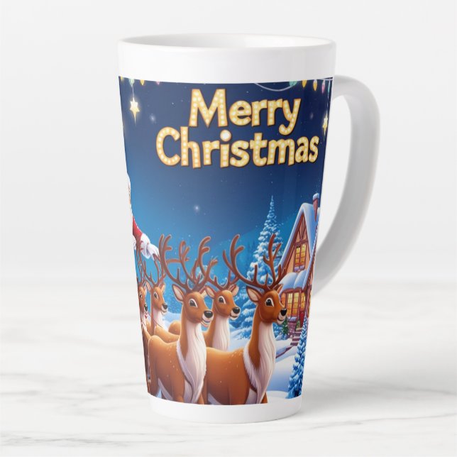 Magical Santa Claus Sleigh Reiten mit Rentier Milchtasse (Rechte Ecke)