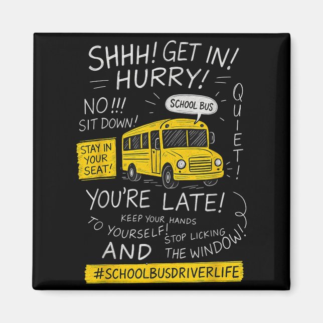 Magical School Bus Driver Last Day Of School Bus D Magnet (Vorne)