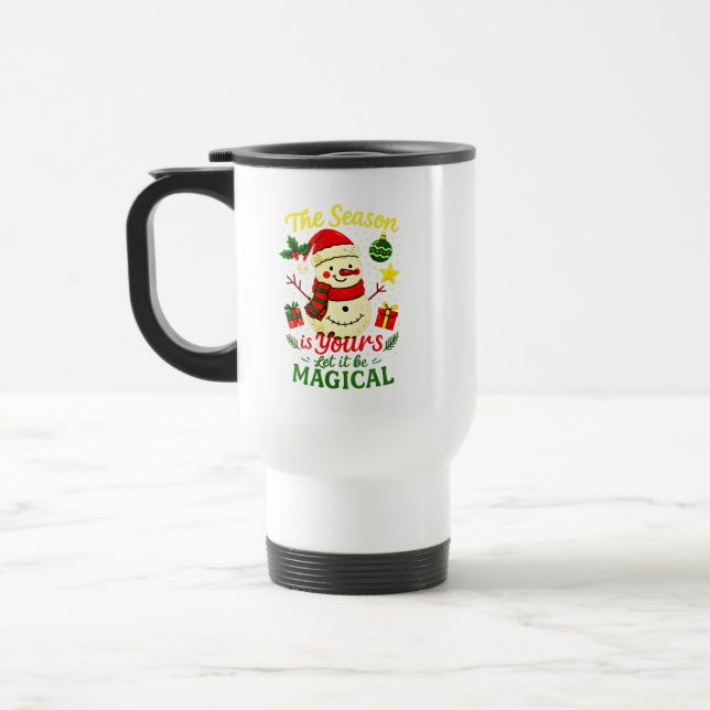 Magical Snowman Christmas Insulated Commuter Gift Reisebecher (Links)