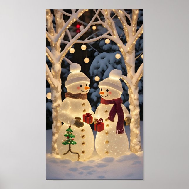 Magical Snowman Christmas Lights Poster (Vorne)