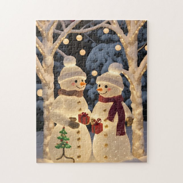 Magical Snowman Christmas Lights Puzzle (Vertikal)