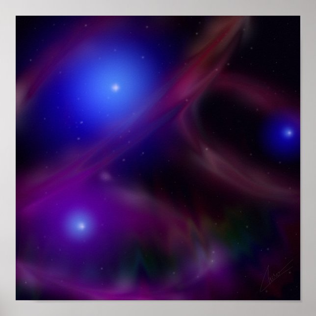 Magical Space Stars Digital Painting Poster (Vorne)