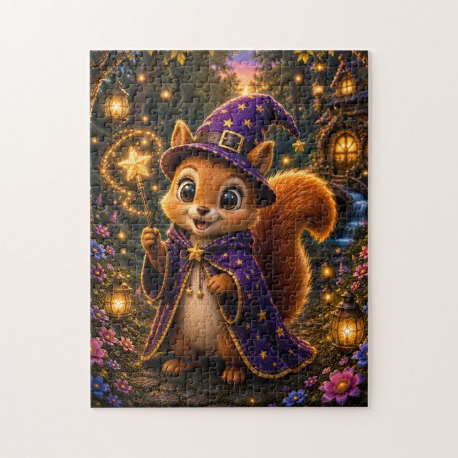 Magical Squirrel Wizard Jigsaw Puzzle (Vertikal)