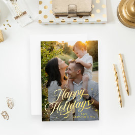 Magical Time Happy Holidays Foil Holiday Card Folieneinladung