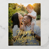 Magical Time Happy Holidays Foil Holiday Postkarte
