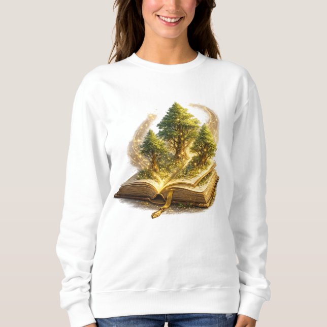 Magical Tree Buch T-Shirt | Überfluss, Lesen  Sweatshirt (Vorderseite)