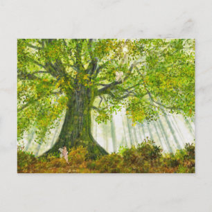 Magical Tree Fantasy Fairy Forest Postkarte