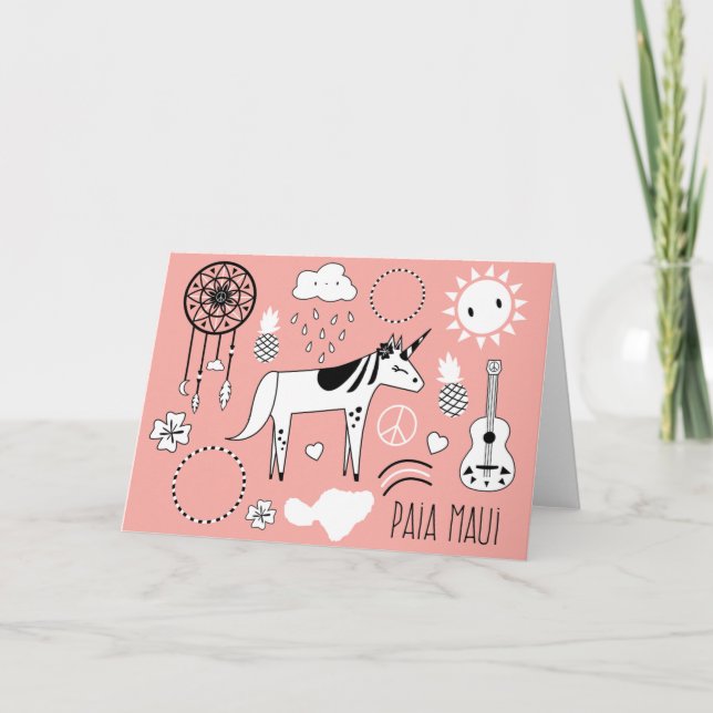 Magical, Trippy Paia, Maui Greeting Card Karte (Vorderseite)