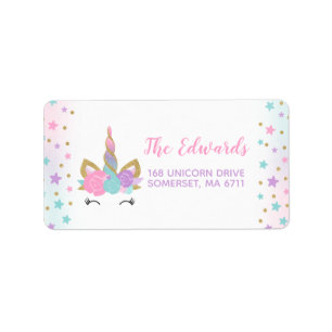 Magical Unicorn Address Labels Unicorn Party Adressaufkleber