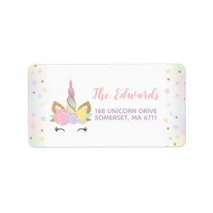 Magical Unicorn Address Labels Unicorn Party Adressaufkleber