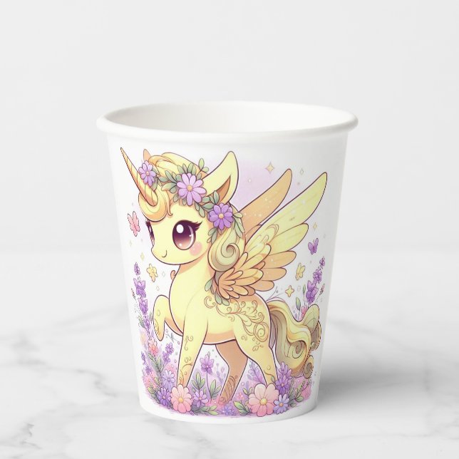 Magical Unicorn Baby Dusche Pappbecher (Vorderseite)