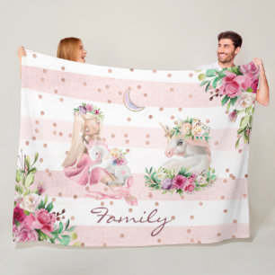 Magical Unicorn Baby Girl Fleecedecke