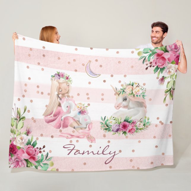 Magical Unicorn Baby Girl Fleecedecke (Beispiel)