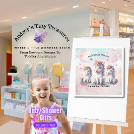 Magical Unicorn Baby Shower Paper Napkins Serviette