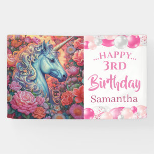 Magical Unicorn Ballon Banner