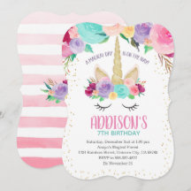 Magical Unicorn Birthday Baby Shower Einladungen