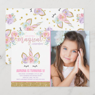 Magical Unicorn Birthday Einladung Unicorn Party