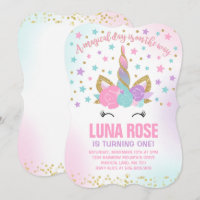 Magical Unicorn Birthday Einladung Unicorn Party