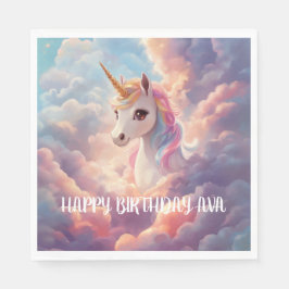 Magical Unicorn Birthday Napkins Serviette