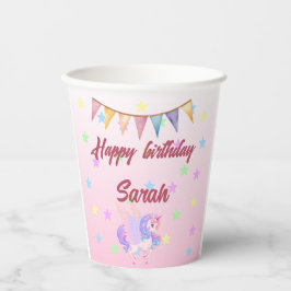 Magical Unicorn Birthday Paper Cups Pappbecher