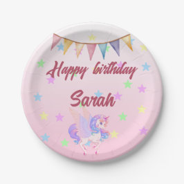 Magical Unicorn Birthday Paper Plate Pappteller