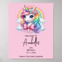 Magical Unicorn Birthday Poster | Welcome Sign