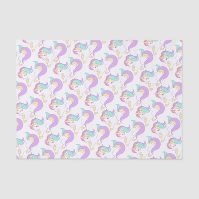 Magical Unicorn Birthday Seidenpapier (Vorderseite)