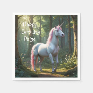 Magical Unicorn Birthday Serviette