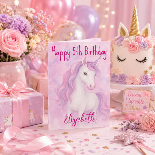 Magical Unicorn Birthday wünscht Karte