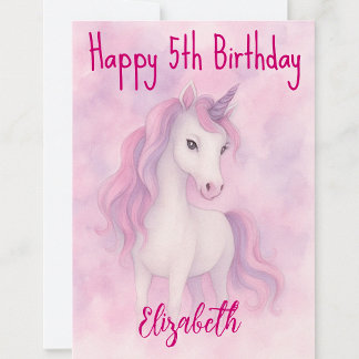Magical Unicorn Birthday wünscht Karte