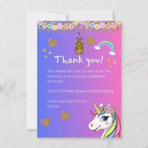 Magical Unicorn Danke-Karte Dankeskarte